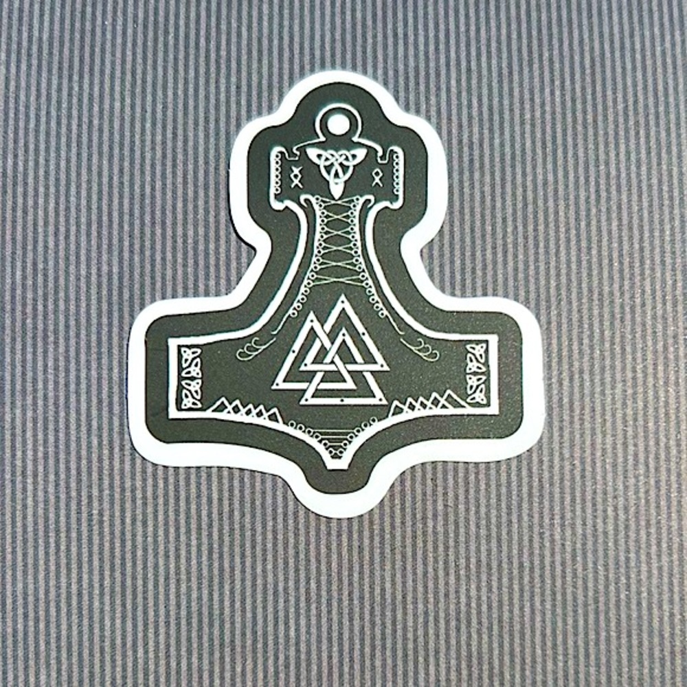 Spiritual Viking Old Norse God Masculine Warrior Celtic Art Single Sticker